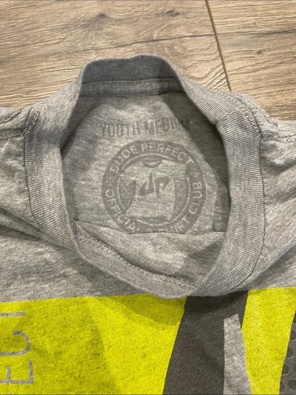 dp Kids Gray Short Sleeve Graphic Tee with Yellow Accent - Picture 4 of 4